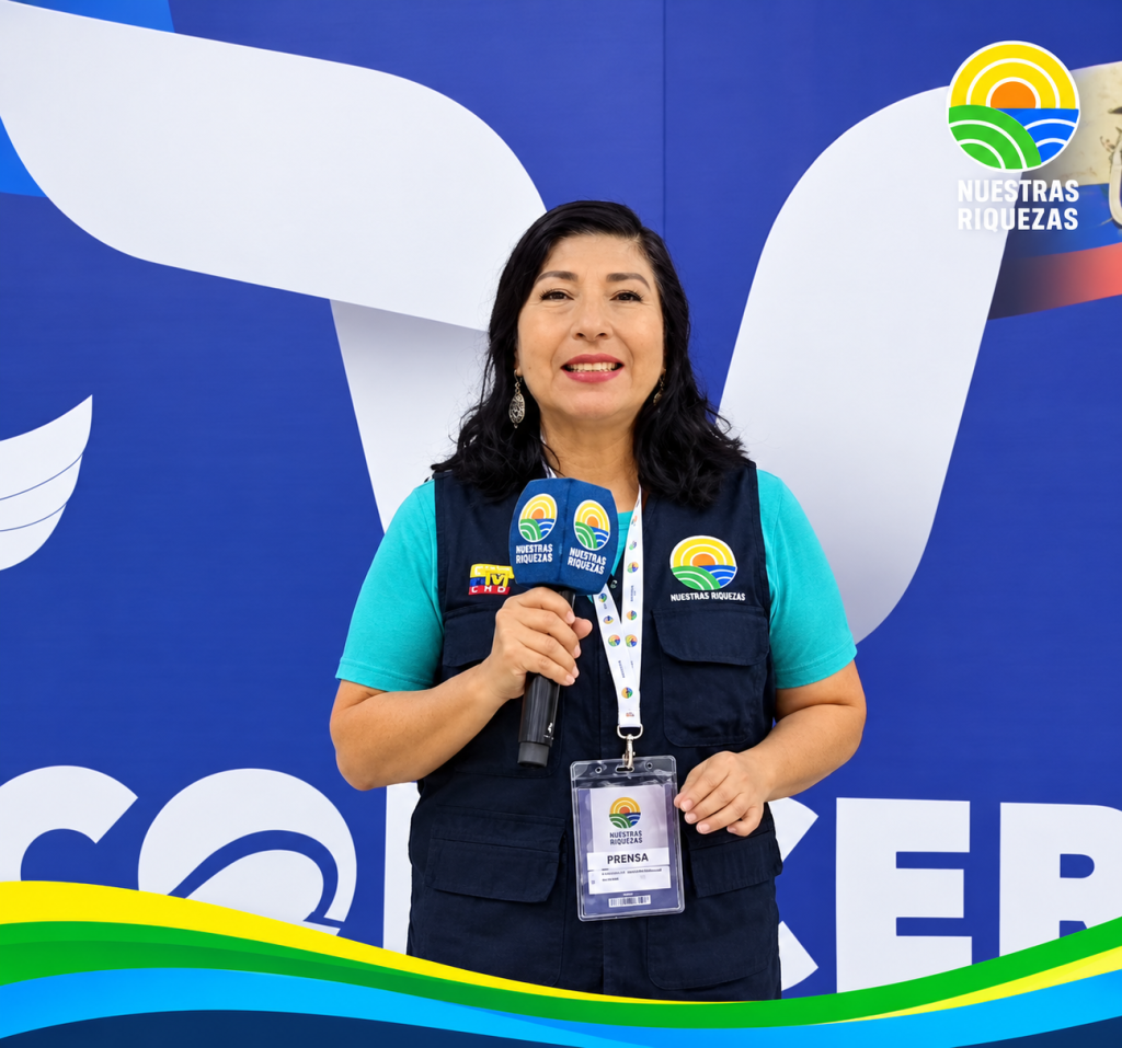 Directora General del Canal Agropecuario Nuestras Riquezas, se encuentra en actividad en el tercer día del ComCebú 2026.